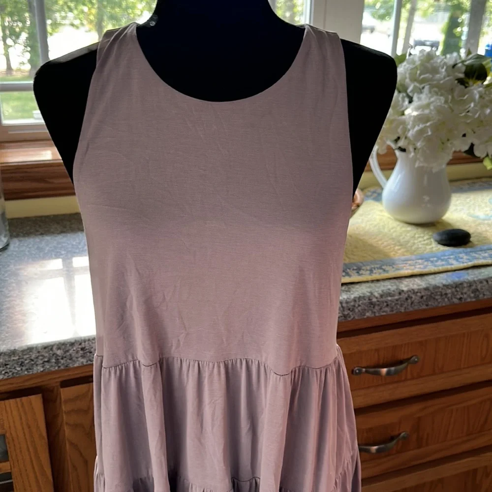Lavendar Tiered Dress - Picture 3 of 6